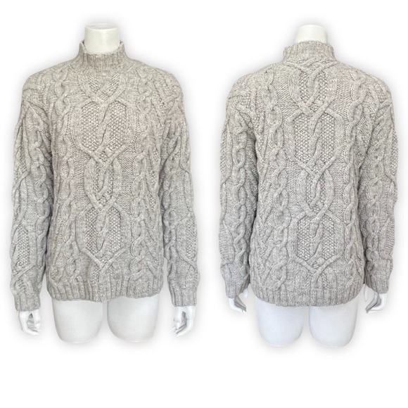 VTG Ralph Lauren exclusive Hand knit wool cable Chunky Sweater fisherman Preppy - Picture 8 of 14